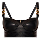 Versace Medusa Lambskin Leather Bralette Top - Runway Catalog