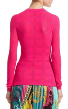 Versace Perforated Logo Stretch Knit Sweater - Runway Catalog