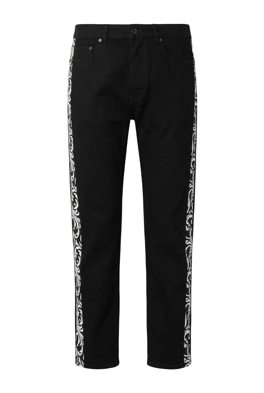 Versace Printed Side Detail Stretch Jeans - Runway Catalog