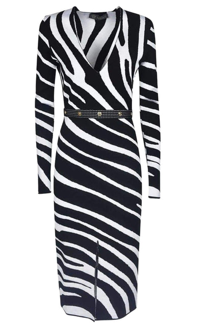 Versace Zebra Print Sweater Dress - Runway Catalog