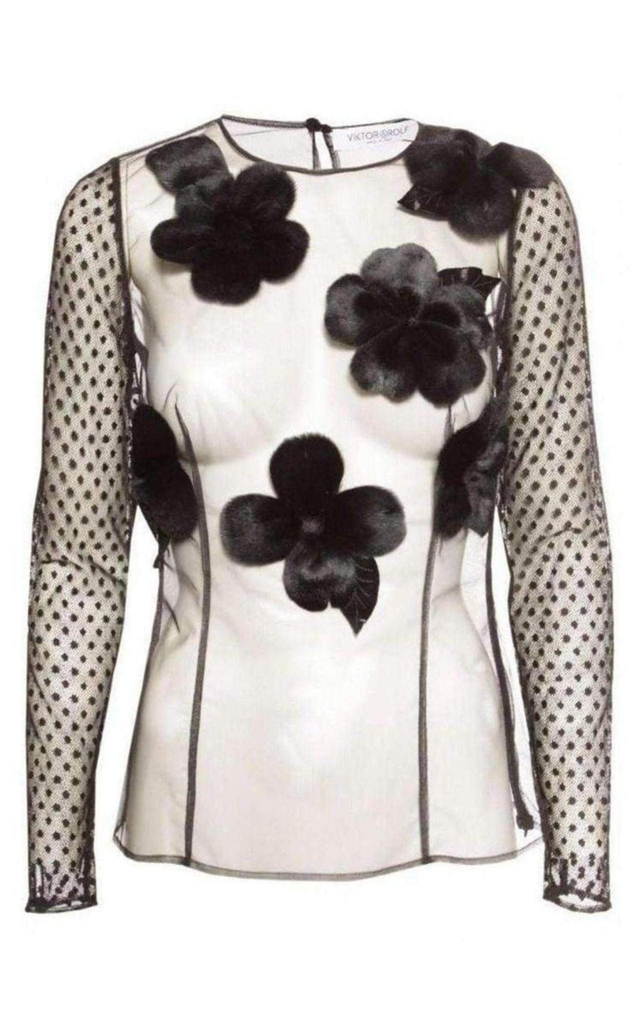 Viktor & Rolf Flower Tulle Top