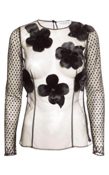 Viktor & Rolf Flower Tulle Top