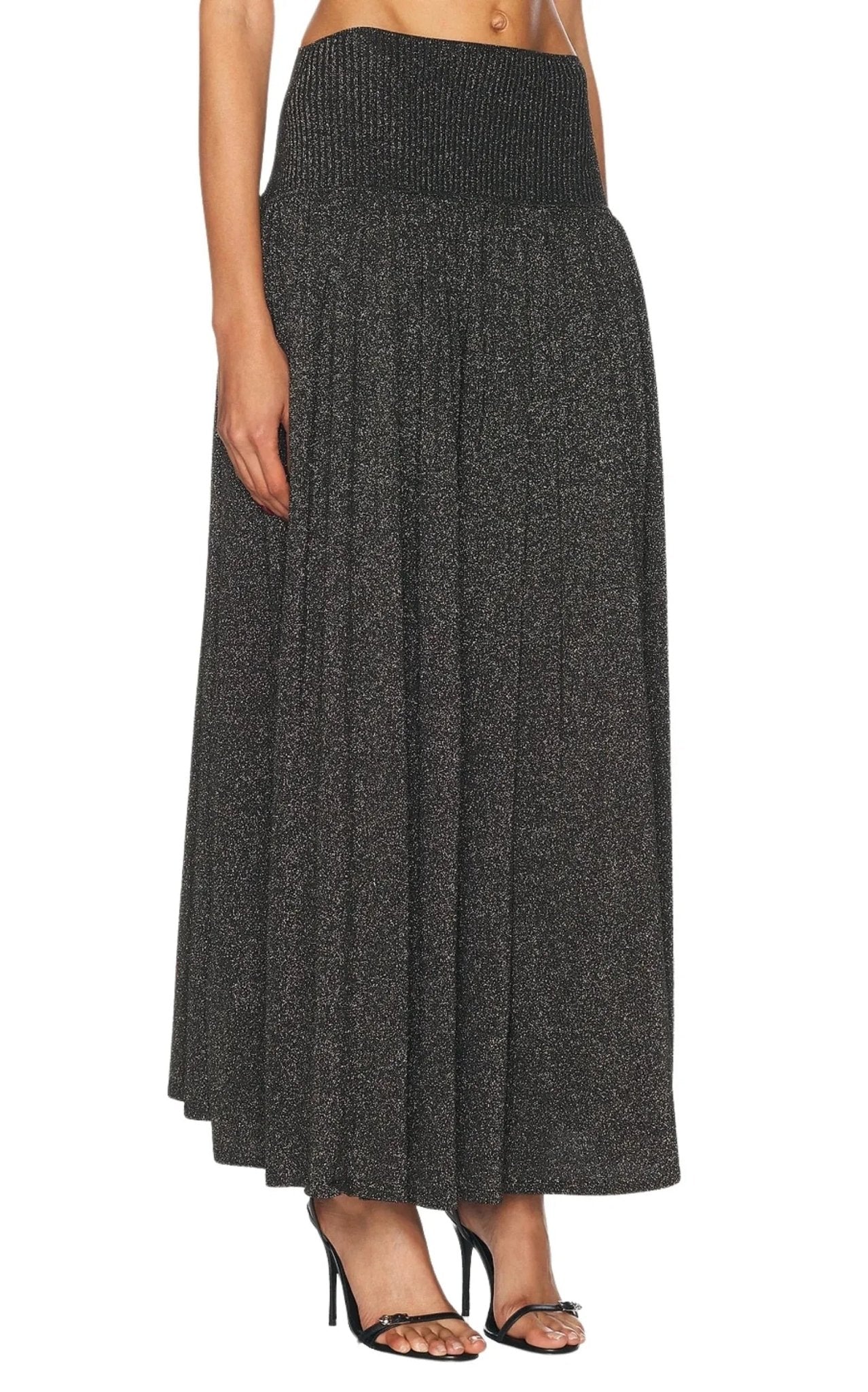 Zimmermann Crush Metallic Flare Skirt