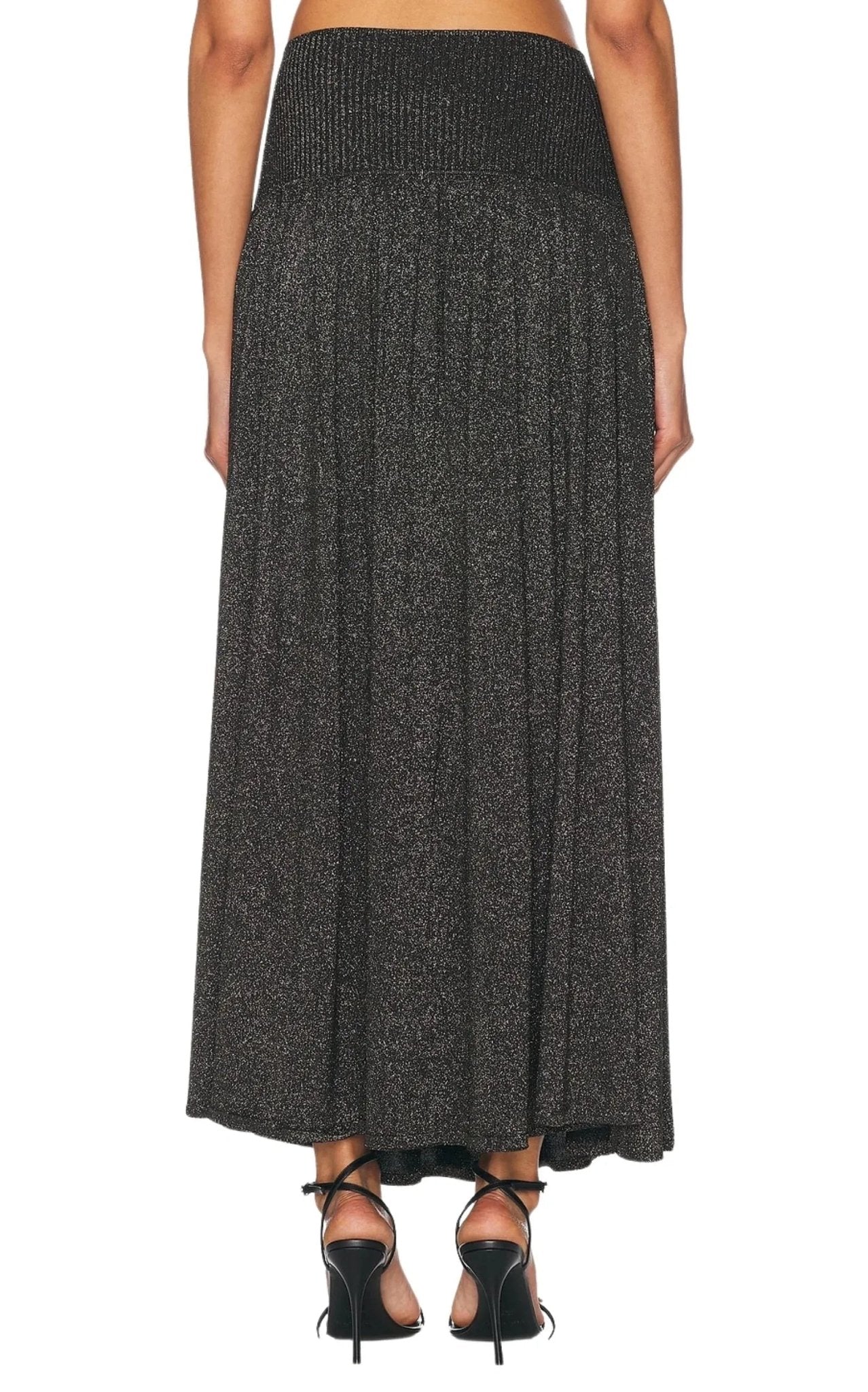 Zimmermann Crush Metallic Flare Skirt