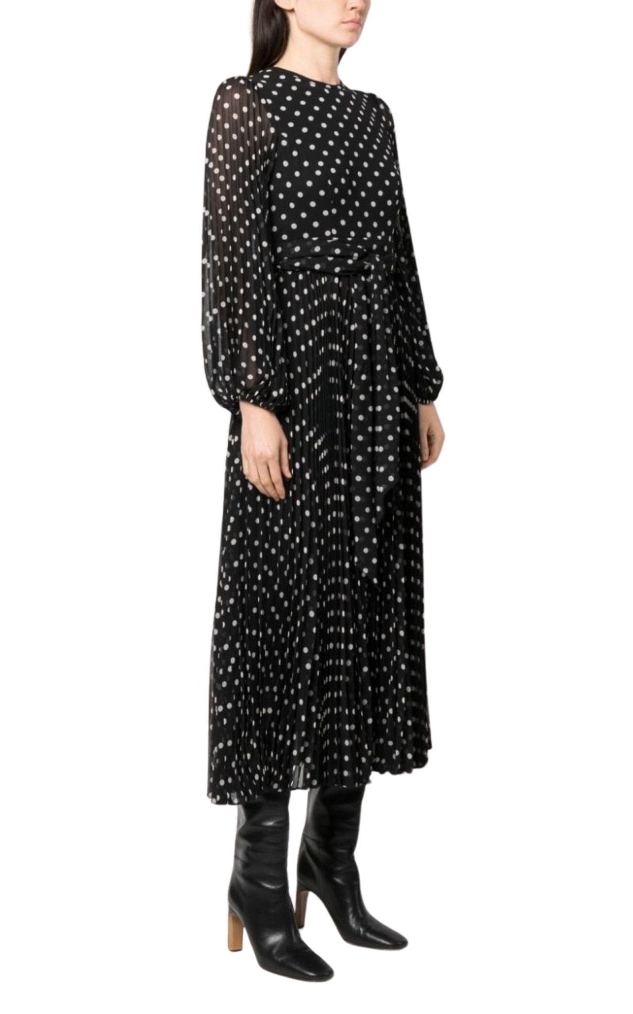 【P.h.D.】Pin Dot Pleated Long Dress Zimmermann Polka Dot-print Pleated Dress
