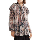 Zimmermann Tempest Frolic Ruffled Floral Print Silk Blouse - Runway Catalog
