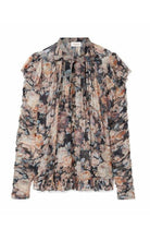 Zimmermann Tempest Frolic Ruffled Floral Print Silk Blouse - Runway Catalog